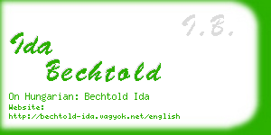 ida bechtold business card